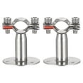 thumbnail image 1 of Uxcell 304 Stainless Steel Wall Mount Ceiling Mount Pipe Support Clamp for 19-22mm Pipe 2 Pack, 1 of 5