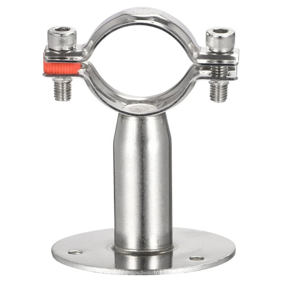 Uxcell 304 Stainless Steel Wall Mount Ceiling Mount Pipe Support Clamp for 42-45mm Pipe