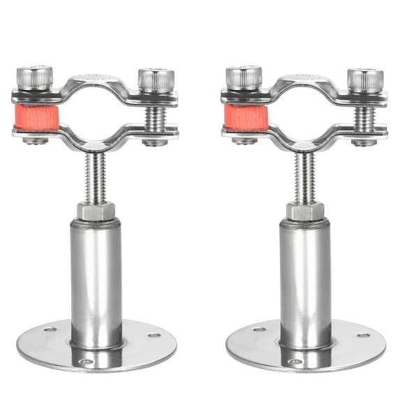 Uxcell 304 Stainless Steel Wall Mount Ceiling Mount Pipe Support for 15-19mm Pipe 2 Pack