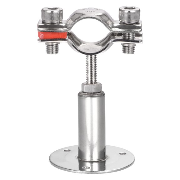 Uxcell 304 Stainless Steel Wall Mount Ceiling Mount Pipe Support for 19-22mm Pipe