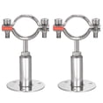 thumbnail image 1 of Uxcell 304 Stainless Steel Wall Mount Ceiling Mount Pipe Support for 38-40mm Pipe 2 Pack, 1 of 5