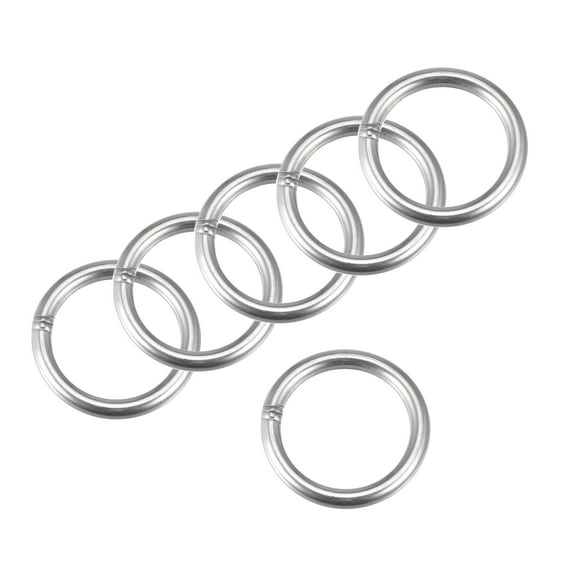 Uxcell 304 Stainless Steel Welded O Rings, Hardware for Hanging Plant Crafts 40mm