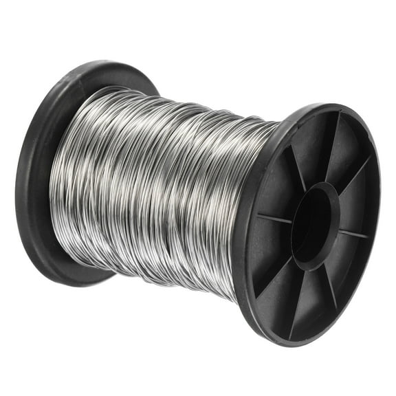 Uxcell 304 Stainless Steel Wire, 328 Ft 0.7mm 21 Gauge Jewelry Wire Soft Craft Wire Beading Wire, Silver