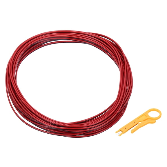 Uxcell 30AWG 2-Conductor Silicone Wire, Tinned Copper 25Ft/7.5M 300V 2-Core Parallel Wire With Wire Stripper