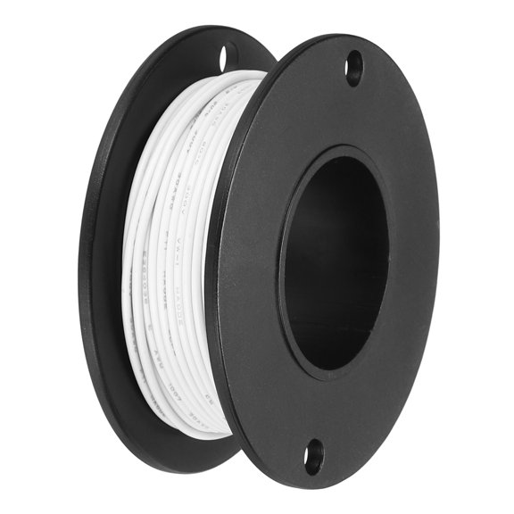 Uxcell 30AWG Stranded Wire Hookup 10M/33ft White Electrical Wire UL1007 Spool