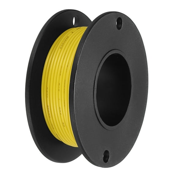 Uxcell 30AWG Stranded Wire Hookup 10M/33ft Yellow Electrical Wire UL1007 Spool