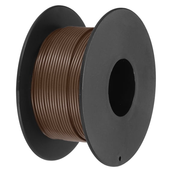 Uxcell 30AWG Stranded Wire Hookup 30M/98ft Brown Electrical Wire UL1007 Spool