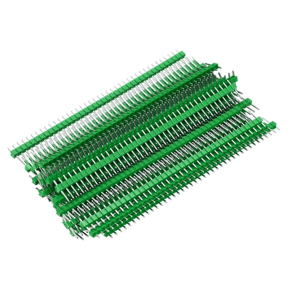30PCS 40Pin PCB Screw Terminal Block Connector, 2.54mm Single Row PCB Terminal Block Green