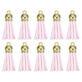 thumbnail image 1 of Uxcell 30Pack 1.5" Leather Tassels Keychain Charm with Gold Cap for DIY, Light Pink, 1 of 6
