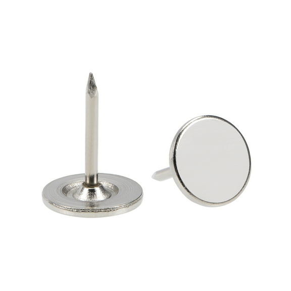 Uxcell 30Pack 11mmx15mm Flat Head Decorative Upholstery Tacks Furniture Nails, Silver