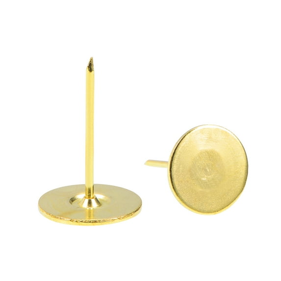 Uxcell 30Pack 19mmx30mm Flat Head Decorative Upholstery Tacks Furniture Nails, Gold