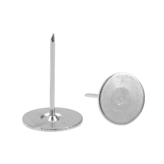 Uxcell 30Pack 19mmx30mm Flat Head Decorative Upholstery Tacks Furniture Nails, Silver