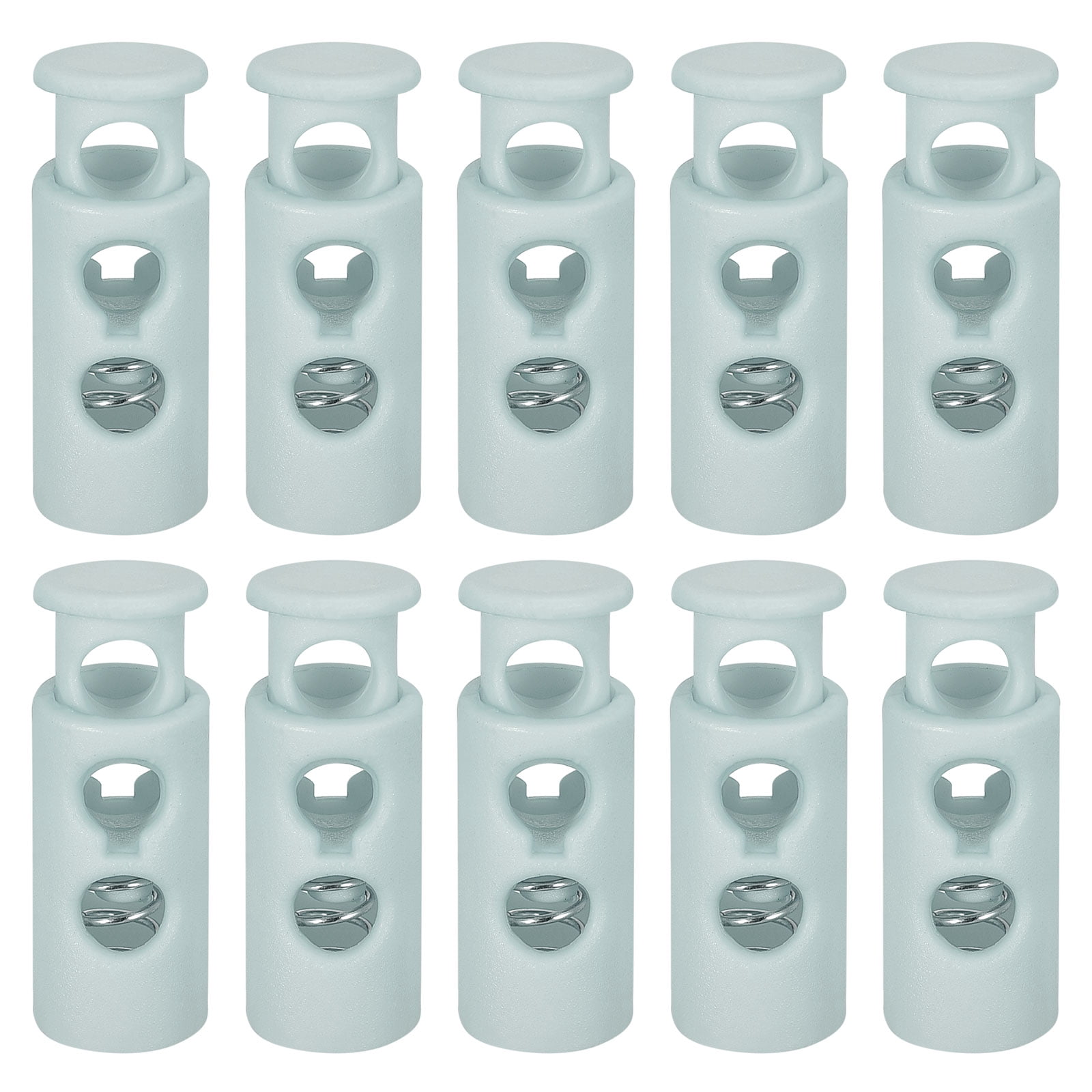 Small Spring Toggle Stopper Uxcell 30Pack 4mm Cord Lock Plastic Double Hole Spring Toggle Stoppers ...