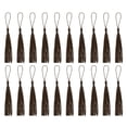 thumbnail image 1 of Uxcell 30Pack 5" Silky Bookmark Tassels with Loop for DIY Craft Accessory, Dark Coffee, 1 of 6