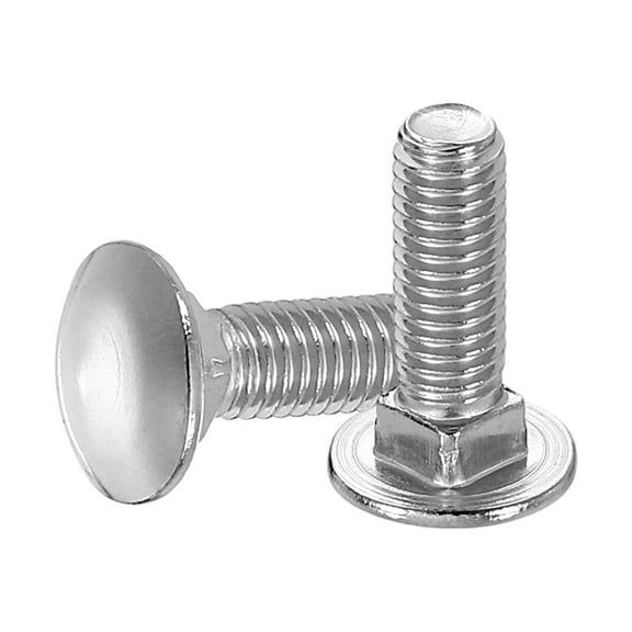 Uxcell 30Pack M5 x 16mm Stainless Steel Carriage Bolts Round Head Square Neck, Silver