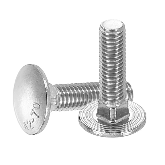 Uxcell 30Pack M5 x 20mm Stainless Steel Carriage Bolts Round Head Square Neck, Silver