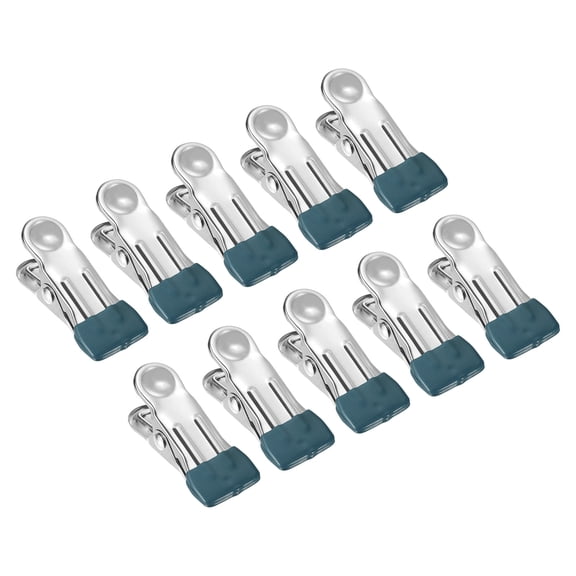 Uxcell 30Pack Stainless Steel Clothespins Multipurpose Clothes Pins Laundry Clips, Ink Blue