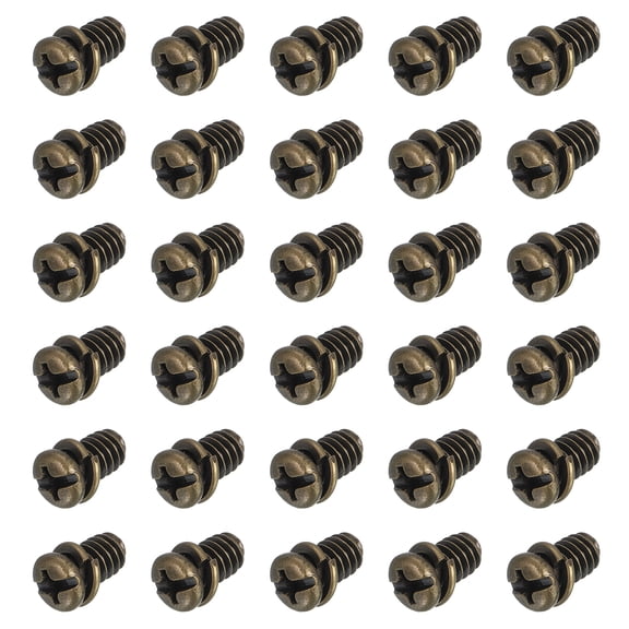 Uxcell 30Pcs 1/4x10 (1/4-20UNC) Ceiling Fan Blade Screws, Copper