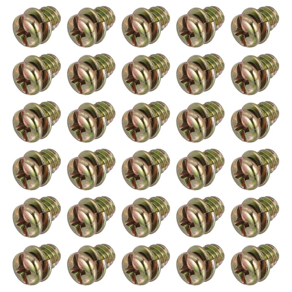 Uxcell 30Pcs 1/4x8 (1/4-20UNC) Ceiling Fan Blade Screws, Color-plated zinc