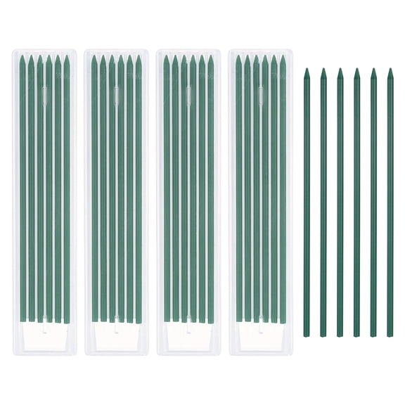 Uxcell 30Pcs 2.8mm Carpenter Pencil Refills, Solid Dry Pencil Refills Break Resistant Refill for Mechanical Carpenter Construction Pencils Art Drafting, Green