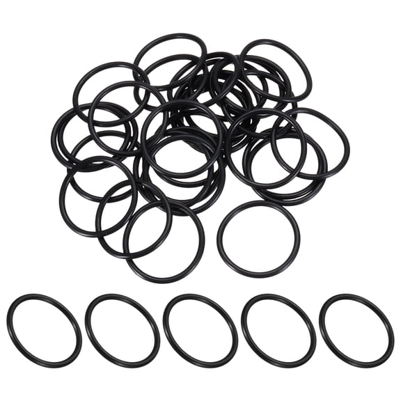 Uxcell 30Pcs AS-123 O-Rings, Nitrile Rubber O-Rings 1-1/4" ID 1-3/8" OD 3/32" Width for Faucet Plumbing Machine Sealing Automotive Repair, Tail Cap Assembly, 70 Durometer, Black