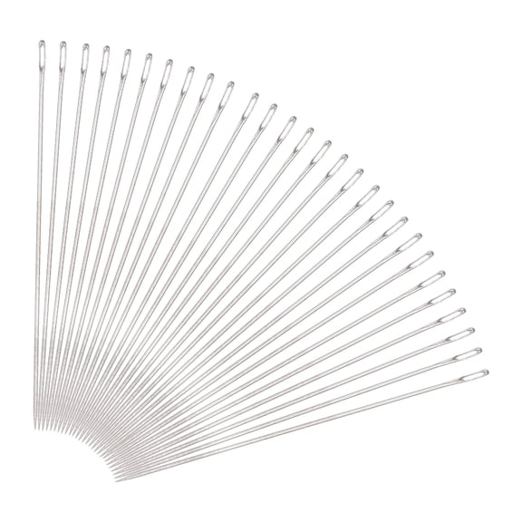 Uxcell 30Pcs Beading Needles Fine Thin Long Straight Sewing Embroidery Threads Stainless Steel 1.26 Inch