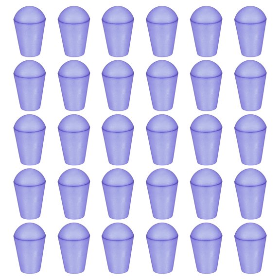 Uxcell 30Pcs Bell Stopper Plastic Bell Cord End with Locking Lid Dark Purple Drawstring Cord Lock Caps Cord Stoppers Fastener for Clothes Jackets Backpacks DIY Crafts Tents Hoodie Pants Paracord