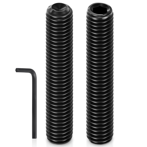 Uxcell 30Pcs Cup Point Socket Set Screws - [M5-0.8x30] Carbon Steel - Black Oxide Finish Hex Socket Grub Set Screws with Hex Key Wrench for Door Handles, Knobs & Light Fixtures