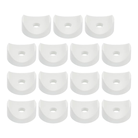 Uxcell 30Pcs Plastic Round Washers, 6mm x 25mm x 3mm White PE Concave Washer Spacer Hardware Machine Fastener for Round Tube Fixing