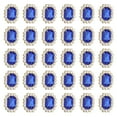 thumbnail image 1 of Uxcell 30Pcs Rhinestone Embellishments, Handcraft Crystal Rhinestone Button Charms Gold Base Gems Dark Blue Rhinestones for Crafting, 1 of 6