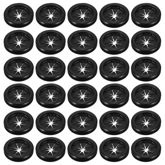 Uxcell 30Pcs Rubber Plug Hole Grommet Kit, 1.4" Firewall Closed Hole Plug Fire Grommet for Wire Electrical Appliance Plumbing Wiring Automotive Home Improvement, Black