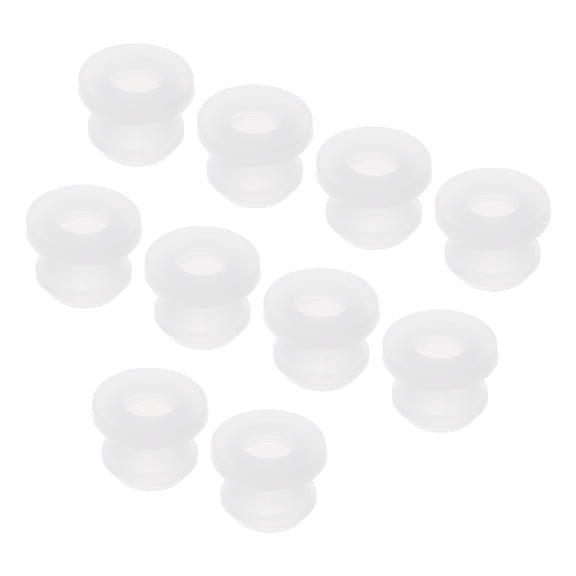 Uxcell 30Pcs Snap Rubber Grommet Hole Plug Mount Dia 10mm ID 7mm H 10mm Seal Anti-Scratch for Electrical Box