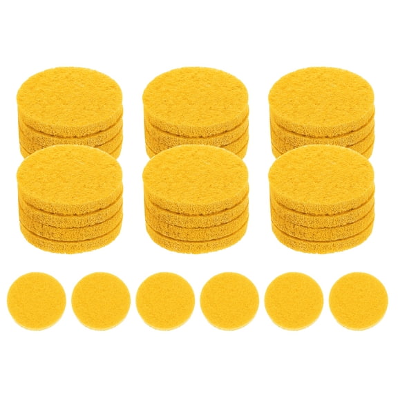 Uxcell 30Pcs Unscented Diffuser Refill Pads, 22mm / 0.87" Air Freshener Replacement Pad Essential Oil Diffuser Pad for Fragrance Home Car Air Freshener Clips, Yellow