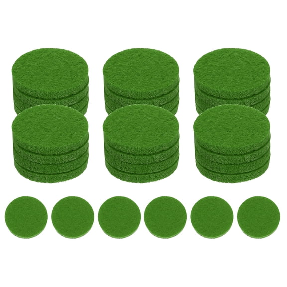 Uxcell 30Pcs Unscented Diffuser Refill Pads, 22mm / 0.87" Air Freshener Replacement Pad Essential Oil Diffuser Pad for Fragrance Home Car Air Freshener Clips, Green