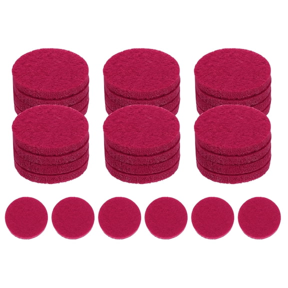 Uxcell 30Pcs Unscented Diffuser Refill Pads, 22mm / 0.87" Air Freshener Replacement Pad Essential Oil Diffuser Pad for Fragrance Home Car Air Freshener Clips, Rose Red