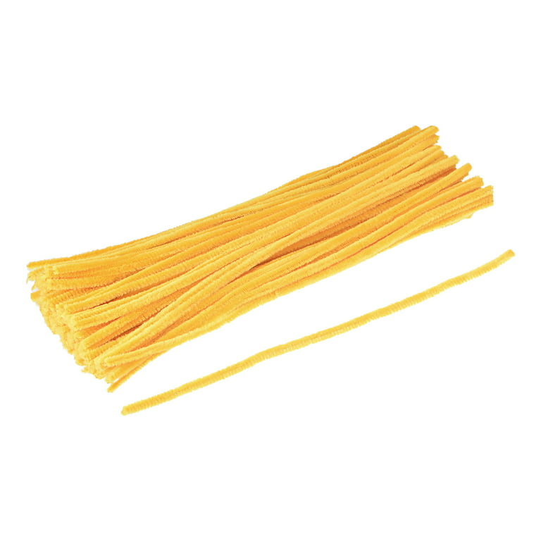 100pcs Pipe Cleaners Chenille Stems for DIY Art Supplies Craft Projects  6mmx30cm Christmas Pipe Cleaners Decoration, Yellow