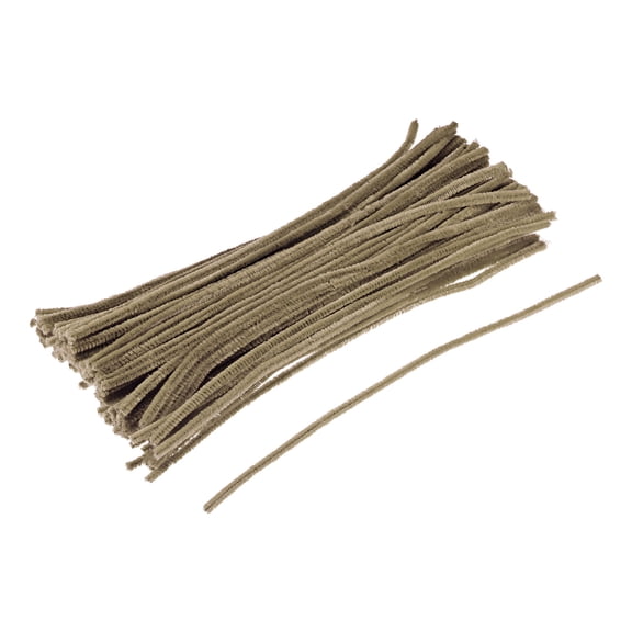 Uxcell 30cm/12 inch Pipe Cleaners Chenille Stems for DIY Art Crafts Light Brown 200 Pack