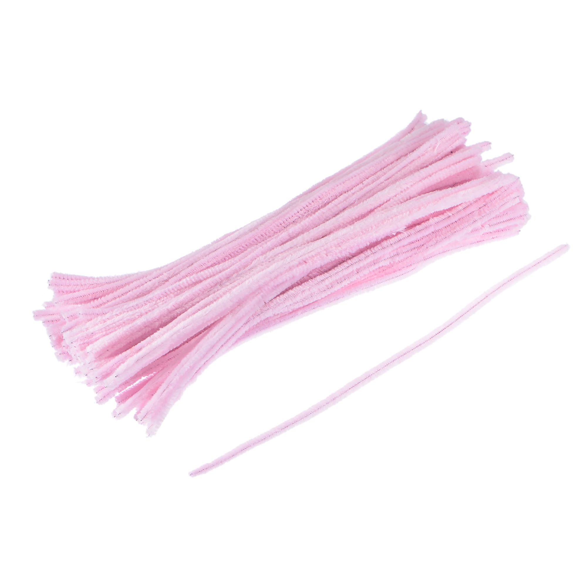 Uxcell 30cm/12 inch Pipe Cleaners Chenille Stems for DIY Art Crafts Light  Pink 100 Pack