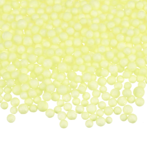 Uxcell 30g Foam Beads, 4-6mm Mini Foam Balls Small Polystyrene Beads for DIY Craft Supplies Wedding Party Decorations, Fluorescent Yellow