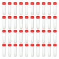 thumbnail image 1 of Uxcell 30mL Plastic Test Tubes, 40 Pack Frozen Test Tube Vial Container Storage Screw Cap, Red Clear, 1 of 6