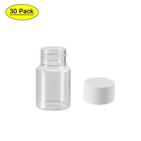 Uxcell 30ml/1oz Plastic Wide Mouth Lab Reagent Bottle 30 Count