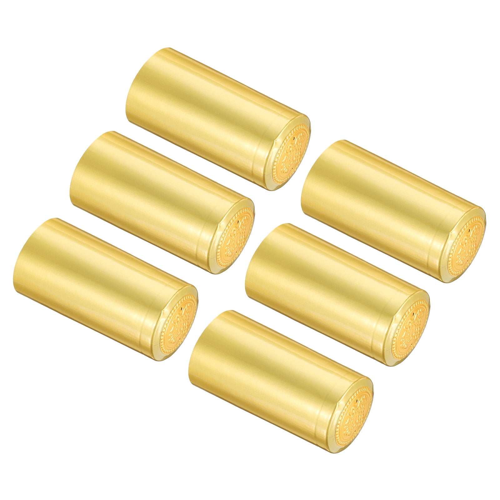 Uxcell 30mm/1.18" PVC Heat Shrink Wine Bottle Caps Sleeves Gold 150Pack