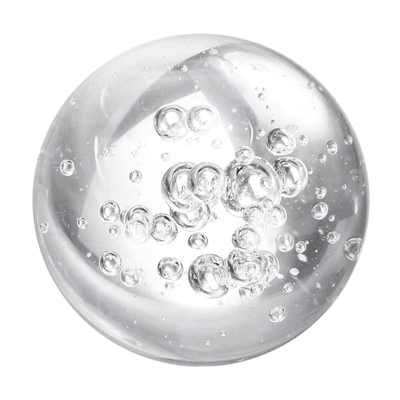 Uxcell 30mm/1.2" Crystal Sphere Ball Bubble Glass Solid Decorative Sphere Crystal Ball Prop Ornament for Feng Shui Divination Tabletop Fountain Decoration, Clear