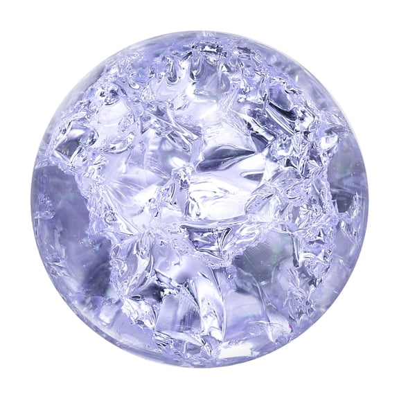Uxcell 30mm/1.2" Crystal Sphere Ball Ice Cracked Glass Solid Decorative Sphere Crystal Ball Prop Ornament for Feng Shui Divination Tabletop Fountain Decoration, Purple