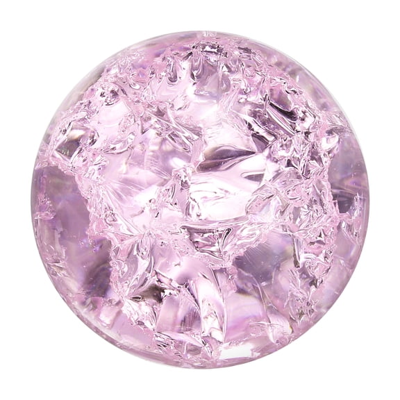 Uxcell 30mm/1.2" Crystal Sphere Ball Ice Cracked Glass Solid Decorative Sphere Crystal Ball Prop Ornament for Feng Shui Divination Tabletop Fountain Decoration, Pink