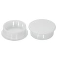 thumbnail image 1 of Uxcell 30mm 1.2" Plastic Hole Plugs, Flush Type Round Hole Cover Snap in Locking Hole Tube, White 60Pcs, 1 of 6
