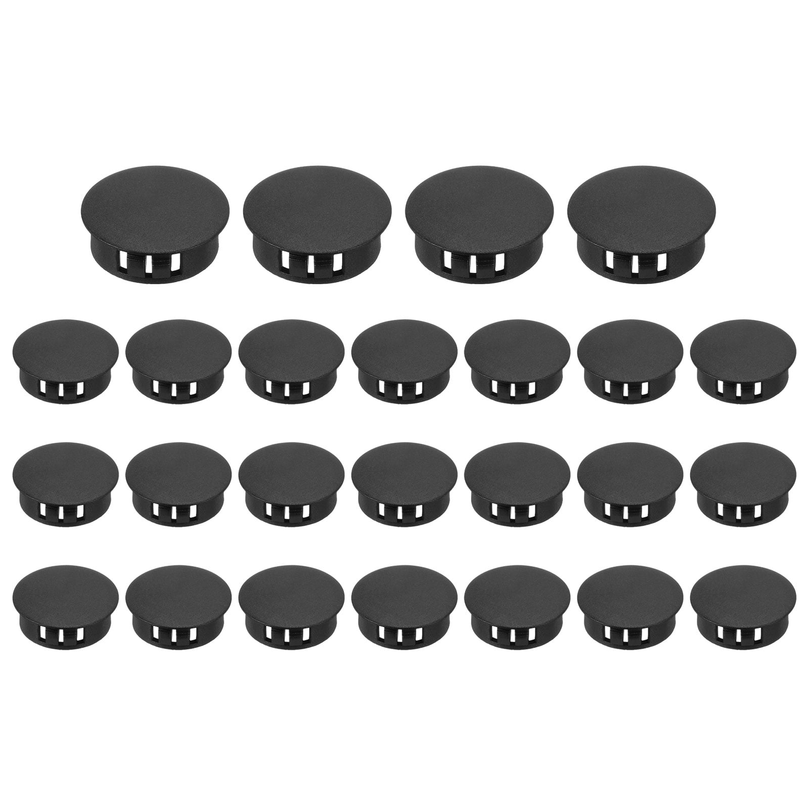 600 Pcs 5mm (3/16") Black Plastic Hole Plug Caps - Button Top Blanking Covers For Chair, Cabinet, Cupboard, Shelf