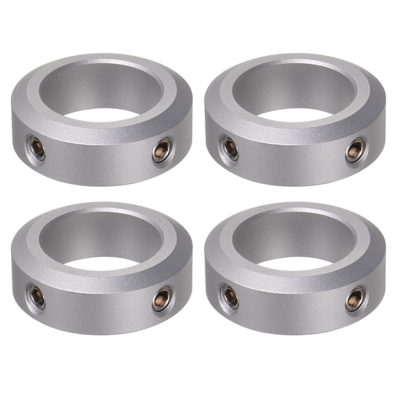 Uxcell 30mm Bore Set Screw Shaft Collars Aluminum Alloy, 46mm OD, 15mm Width 4 Pack