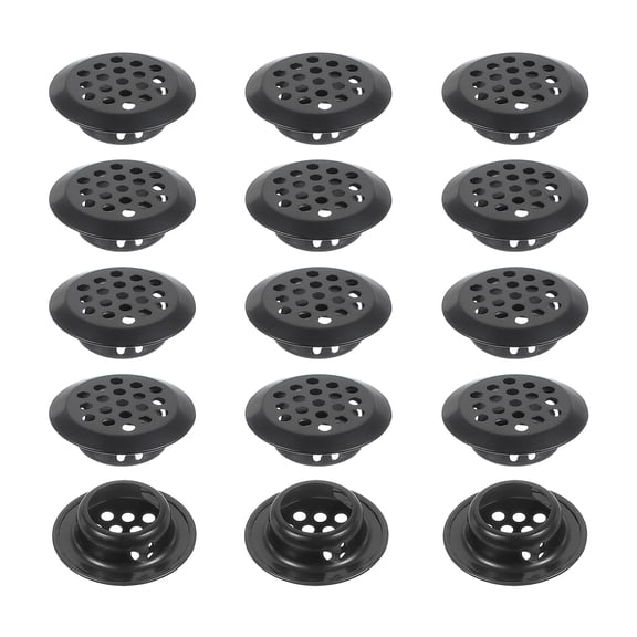 Uxcell 30mm Circular Air Vents, Dual Panel Round Mesh Hole Louver Round Mesh Hole Air Vents, 15 Pcs Silver