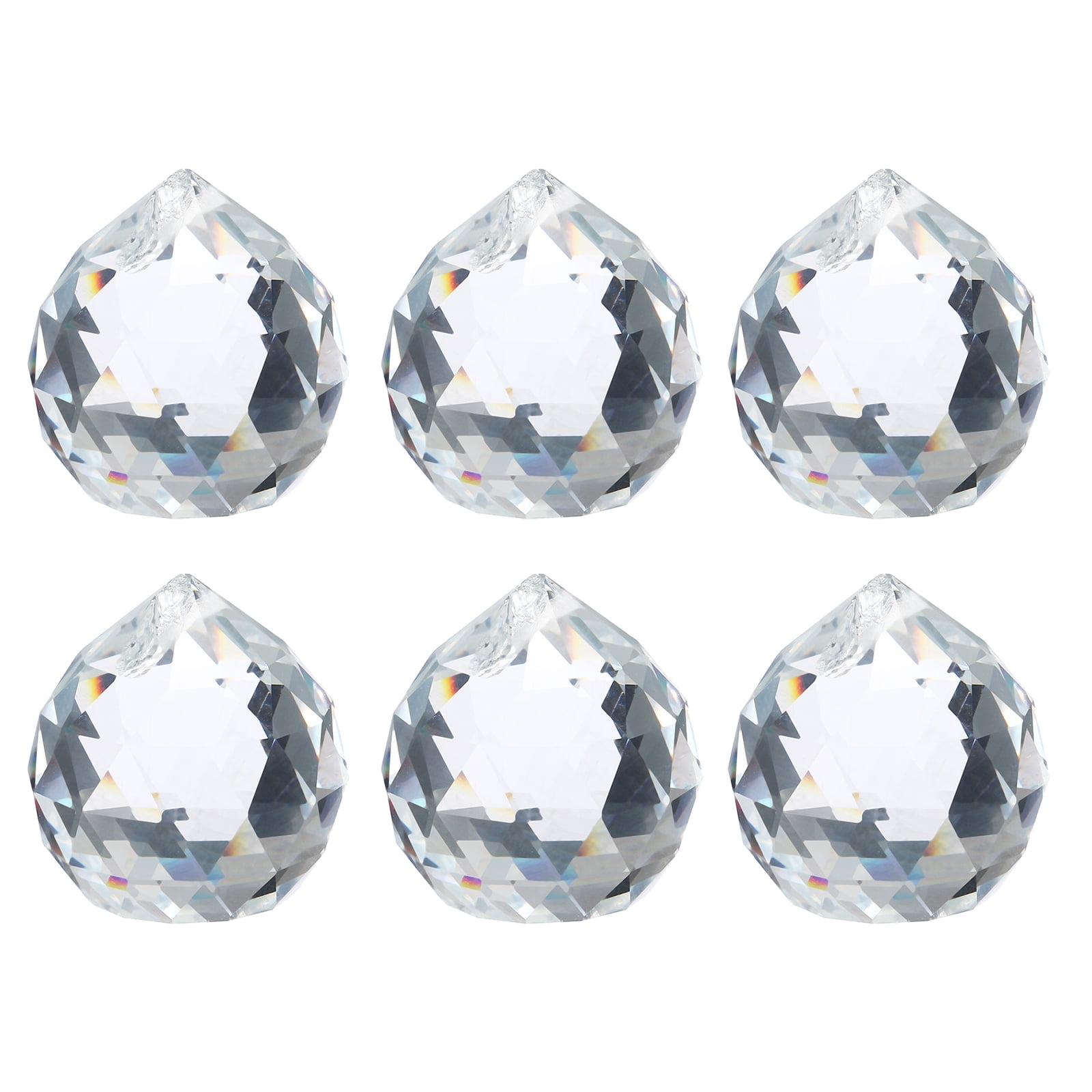 Uxcell 30mm Clear Crystal Ball Prism Chandelier Crystals Prisms Clear 6 Pack